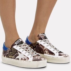 GOLDEN GOOSE Hi Star Snake Embossed Sneakers